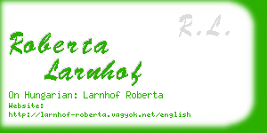 roberta larnhof business card